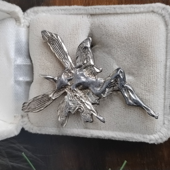 Elegant Sterling Silver Fairy Pendant